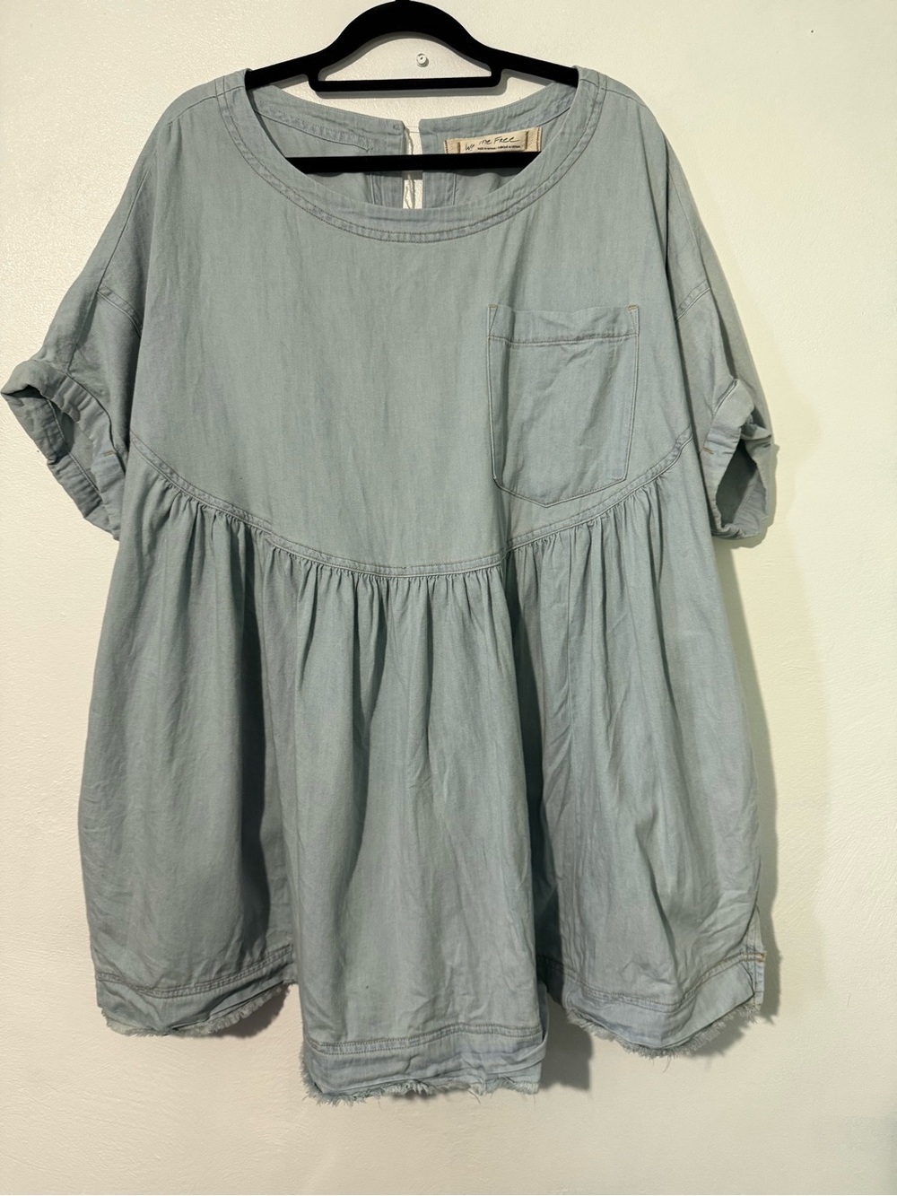 We The Free Free People Moon City Denim Shirt flaw - Picture 4 of 13
